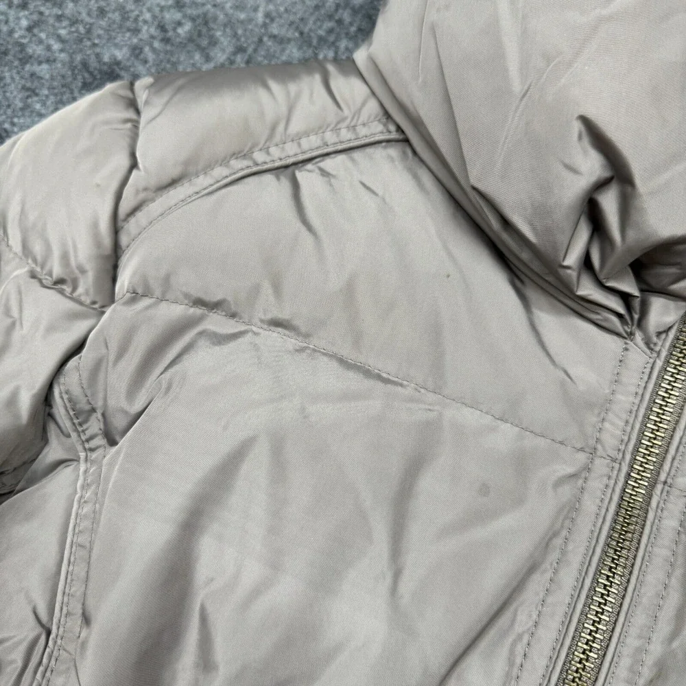 ADD Jacket Womens 4 Beige Pillow Collar Goose Down Coat  Italy Down Puffer - Picture 3 of 10